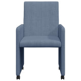 Dining Chairs with Wheels 2 pcs Blue 57 x 66 x 94 cm 42017804