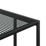 17 Piece Garden Dining Set Black Poly Rattan 3295047