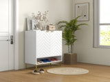 Shoe Storage Cabinet, Modern Shoe Cupboard with Open Shelf, Adjustable Shelf, 6 Vents, Shoe Rack for T3398P343522