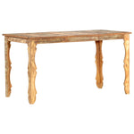 ZNTS Dining Table 140x70x76 cm Solid Reclaimed Wood 286489