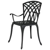Garden Chair 2 pcs Black 53 x 51 x 88.5cm Aluminium 42002399