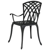 Garden Chair 2 pcs Black 55 x 56.5 x 91cm Aluminium 42002399