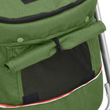 Folding Dog Stroller Green 100x49x96 cm Linen Fabric 172204