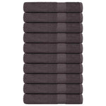 Towels 10 pcs Anthracite 100x200 cm 360 gsm 100% Cotton 136699