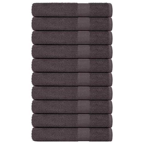 Towels 10 pcs Anthracite 100x200 cm 360 gsm 100% Cotton 136699