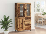 Highboard with Drawer 2 pcs Old Wood Engineered Wood 3415695