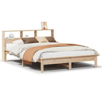 ZNTS Bed Frame without Mattress 140x200 cm Solid Wood Pine 3309737