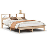 ZNTS Bed Frame without Mattress 140x200 cm Solid Wood Pine 3309737