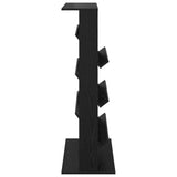 Magazine Rack Black Oak 70 x 41 x 126 cm Engineered Wood 899528