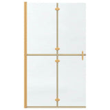 Walk-In Shower Wall Folding Gold 110 x 6.5 x 190 cm 42017973