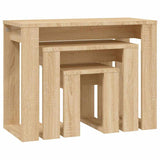 808606 Nesting Tables 3 pcs Sonoma Oak Engineered Wood