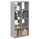 Room Divider Bookcase Grey Sonoma 69.5x29x137.5 cm Engineered Wood 858026