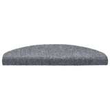Stair Mats Self-adhesive 15 pcs 65x21x4 cm Light Grey Half Round Large 132699