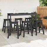 Garden Bar Set 6 pcs Black HDPE 3335808
