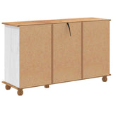 Chest of Drawer ASKIM White 79 x 40 x 133.5 cm Solid Pine Wood 4105429