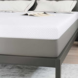 Mattress Topper White 160 x 200 x 10 cm Jaquard Fabric 4106250