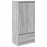 Cabinet with Drawer Grey Sonoma 55.5x34x119.5 cm Engineered Wood 861648