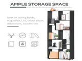 8-Tier Freestanding Bookcase w/ Melamine Surface Anti-Tipping Foot Pads Home Display Storage Grid T3398P344747