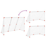 Kids' Football Goal with Balls 2-in-1 White 184x64x124 cm 4008437