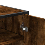 Shoe Cabinet Smoked Oak 75x38x97.5 cm Engineered Wood and Metal 3300867