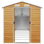 Garden Shed Light Brown 191x810x198 cm Galvanised Steel 3188283