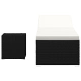 Sun Lounger Black, Cream White 317111