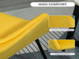 Modern Arm Chair Upholstered Accent Chair with Metal Base for Living Room Yellow T3398P328183