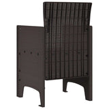 Garden Chair 4 pcs Brown 53 x 49 x 85 cm Polypropylene 847473