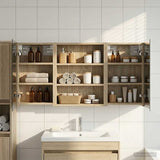 Bathroom Cabinet Set 3 pcs 100 x 10.5 x 50 cm Engineered wood 3403682