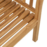 Garden Bench Brown 120 x 53.5 x 85 cm Solid teak wood 42006346