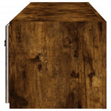 TV Wall Cabinets with LED Lights 2 pcs Smoked Oak 80x35x31 cm 837290