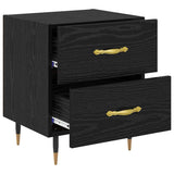 Bedside Cabinet Black Oak 40 x 35 x 47.5 cm Engineered Wood 881981