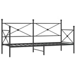 Day Bed without Mattress Black 90x190 cm Steel 4104667