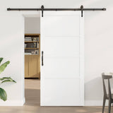 Sliding Door ORKDAL White 93 x 202 cm Solid Pine Wood 3333823