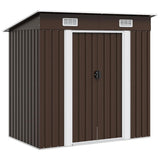 Garden Storage Shed Brown 194x121x181 cm Steel 47027