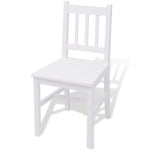 Five Piece Dining Set Pinewood White 242957