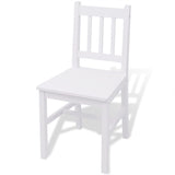 Five Piece Dining Set Pinewood White 242957