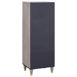Highboard Grey and Gold 40 x 33 x 110 cm Solid Mango Wood 4018801