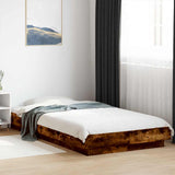 Bed Frame without Mattress Smoked Oak 100x200 cm 3281207