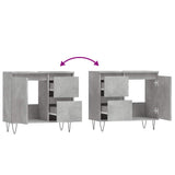 Bathroom Cabinet Concrete Grey 65x33x60 cm Engineered Wood 831608