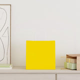 Paper Bags 250 pcs with Handles Yellow 26x17x25 cm 4101787