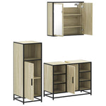3 Piece Bathroom Furniture Set Sonoma Oak Engineered Wood 3300971