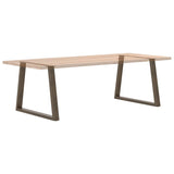 Dining Table Legs V-Shape 2 pcs Natural Steel 90x cm Steel 4012579