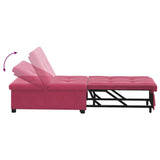 Sofa Bed Wine Red 194 x 67 x 82 cm Velvet 42008599