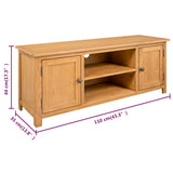 TV Cabinet 110x35x44 cm Solid Oak Wood 327434