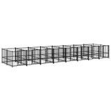 Outdoor Dog Kennel Steel 15.02 m 3124585