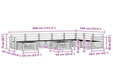 Outdoor Sofa Set 9 pcs Natural Solid Acacia Wood 3375329