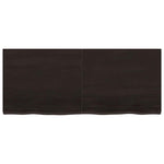 Table Top Dark Brown 120x50x cm Treated Solid Wood Oak 3156436