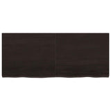 Table Top Dark Brown 120x50x cm Treated Solid Wood Oak 3156436
