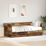 Daybed with Headboard Old Wood 90 x 190 cm Engineered Wood 3334002